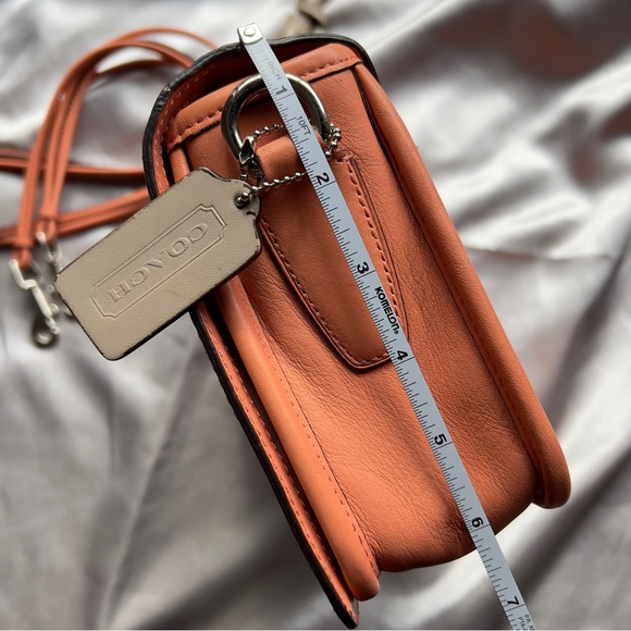 Coach Women’s Legacy Coral Perforated Leather Penelope Shoulder Crossbody Bag - Picture 11 of 13